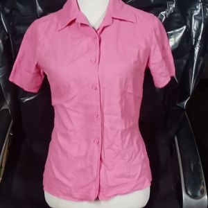 Pink button up ladies shirts